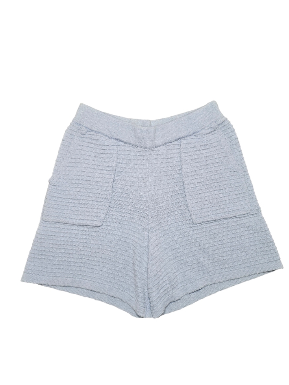 Free People Beach Carter Sweater Knit Shorts In Blue Splendor Small